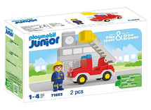 Speelsets - PLAYMOBIL Junior 71683 Brandweerwagen met ladder - brandweer - set van 2