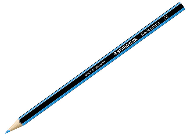 Potloden - Kleurpotloden - Staedtler Noris colour - Zeshoekig - Doos - Lichtblauw - Set Van 12