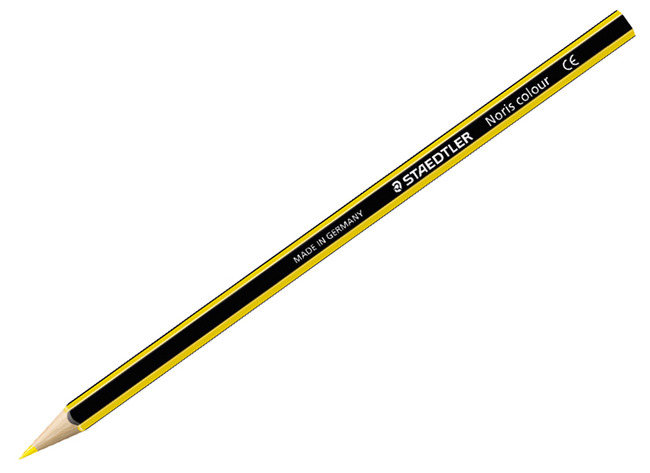 Potloden - Kleurpotloden - Staedtler Noris colour - Zeshoekig - Doos - Lichtgeel - Set Van 12