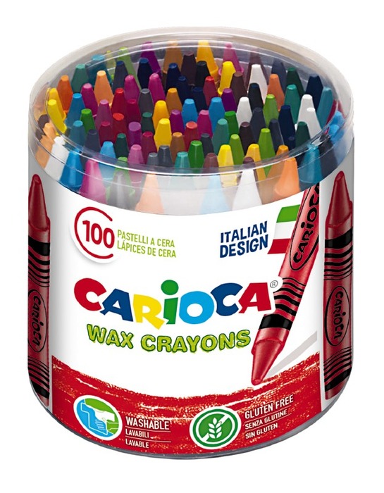 Waskrijt - Carioca - Pot - Set Van 100 Assorti