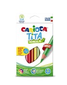Kleurpotloden - driekantig - maxi carioca 12st