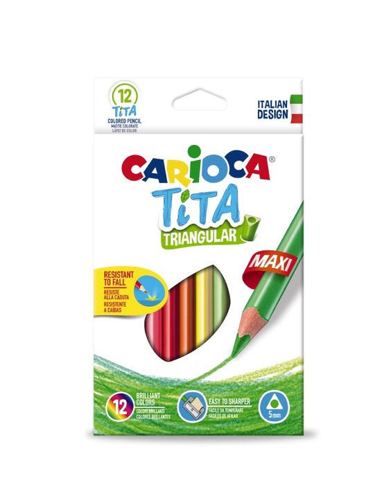 Kleurpotloden - Driekantig - Maxi Carioca 12st