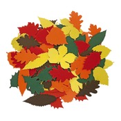 Herfst - ribbelkarton herfstbladeren - 120st