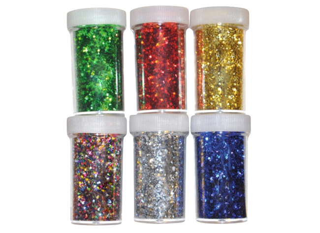 Glitter-strooibus-set Van 6
