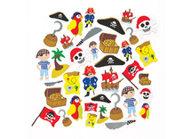 Foamstickers - ahoi piraatjes - set van 96