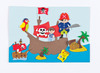 Foamstickers - ahoi piraatjes - set van 96