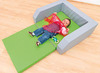 Rustbed - nino plooimatras - per stuk - verkrijgbaar in groen of blauw