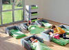 Rustbed - nino plooimatras - per stuk - verkrijgbaar in groen of blauw