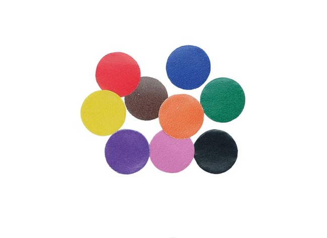 Plakfiguren - Ongegomd - Rond - 16mm - Set Assorti
