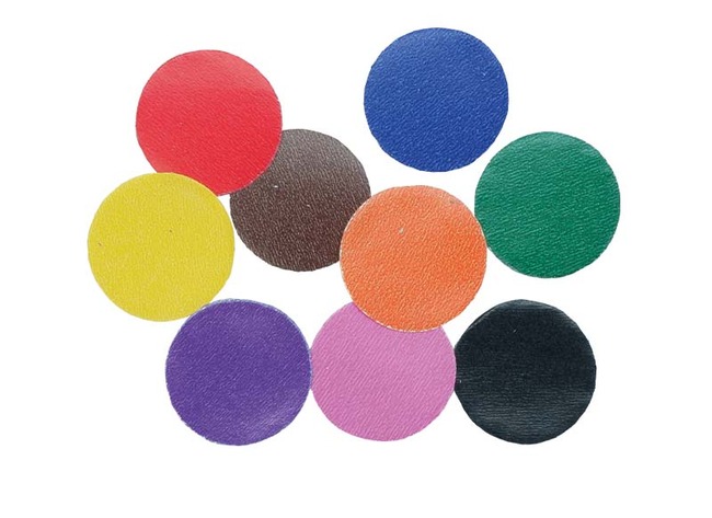 Plakfiguren - Ongegomd - Rond - 25mm - Set Assorti