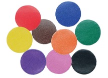 Plakfiguren - ongegomd - rond - 50mm - set assorti