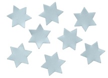 Plakfiguren - ongegomd - ster - zilver - set assorti