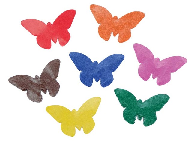 Plakfiguren - Ongegomd - Vlinder - Set Assorti