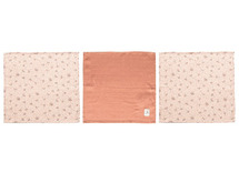 Textiel - Bébé-jou - monddoekjes - koraal tinten - set van 5