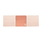 TEXTIEL - BEBEJOU - MONDDOEKJES - KORAAL TINTEN - SET VAN 5