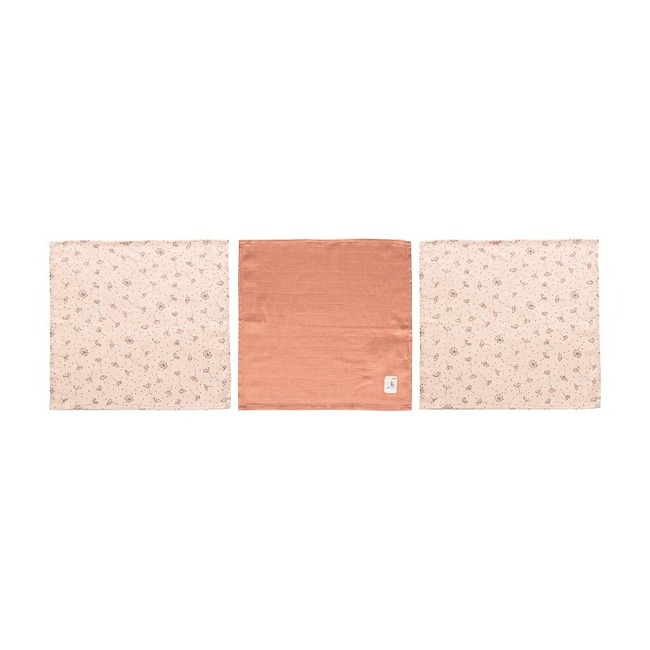 Textiel - Bebejou - Monddoekjes - Koraal Tinten - Set Van 5