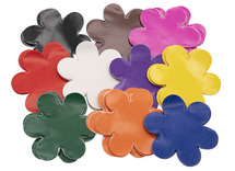 Plakfiguren - ongegomd - bloem - set van 200