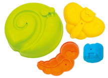 Zand - zandset - Miniland - geovormen - slak, vlinder, worm, lieveheersbeestje - set van 4