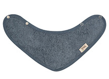 Slab - kwijlslab - Timboo - 36 x 20 cm - dubbel gelaagd - met drukknop - marin - per stuk
