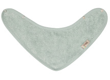 Slab - kwijlslab - Timboo - 36 x 20 cm - dubbel gelaagd - met drukknop - sea blue - per stuk