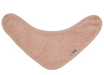 Slab - kwijlslab - Timboo - 36 x 20 cm - dubbel gelaagd - met drukknop - misty rose - per stuk
