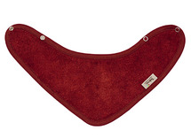 Slab - kwijlslab - Timboo - 36 x 20 cm - dubbel gelaagd - met drukknop - rosewood - per stuk