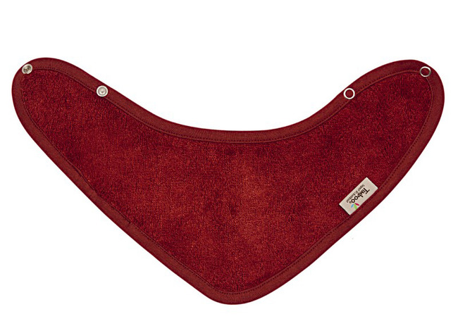 Slab - Kwijlslab - Timboo - 36 X 20 Cm - Dubbel Gelaagd - Met Drukknop - Rosewood - Per Stuk