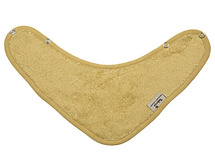Slab - kwijlslab - Timboo - 36 x 20 cm - dubbel gelaagd - met drukknop - honey yellow - per stuk