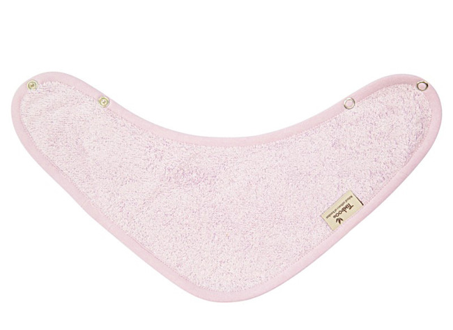 Slab - Kwijlslab - Timboo - 36 X 20 Cm - Dubbel Gelaagd - Met Drukknop - Silky Lilac - Per Stuk