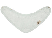 Slab - kwijlslab - Timboo - 36 x 20 cm - dubbel gelaagd - met drukknop - riviera blue - per stuk