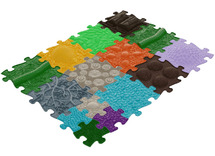 Sensorische puzzelmatten - MUFFIK - XL set - 15st