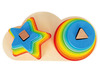 Kleur en vormsorteren - Hout - vormenregenboog - per set