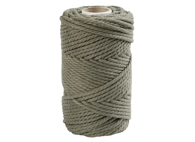 Koord - Katoenkoord - Macramé - 55 M X 4 Mm - Mosgroen - Per Stuk