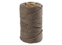 Koord - katoenkoord - Macramé - 55 m x 4 mm - bruin - per stuk