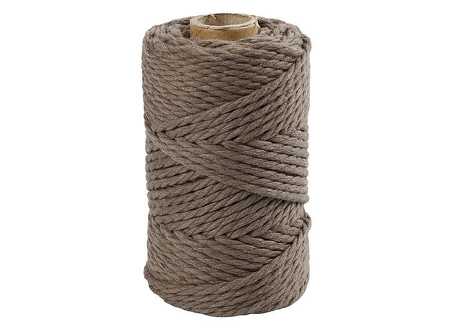 Koord - Katoenkoord - Macramé - 55 M X 4 Mm - Bruin - Per Stuk