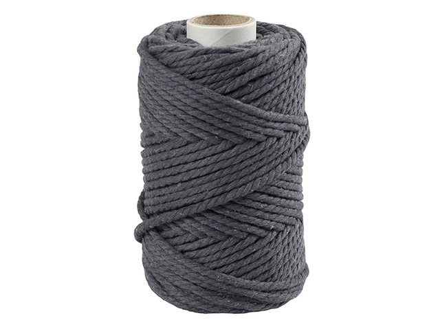 Koord - Katoenkoord - Macramé - 55 M X 4 Mm - Grijs - Per Stuk