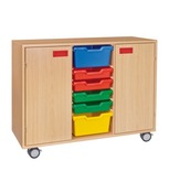 Rolly - 3 Kolommen - 2 Deuren - 4 Lage en 2 Hoge Bakken - Wielen