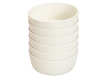 Eetgerei - kommetje - bioplastic - 13 cm - wit - set van 6