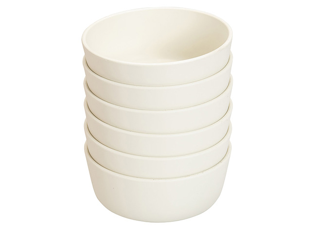 Eetgerei - Kommetje - Bioplastic - 13 Cm - Wit - Set Van 6