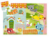 Puzzel - silhouetpuzzel - Djeco Pachat & Ses Amis - karton - pachat en zijn vriendjes - 24 puzzelstukken - per stuk