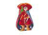 Puzzel - silhouetpuzzel - Djeco Le Pirate Et Son Trésor - karton - piraat met schatkist - 36 puzzelstukken - per stuk