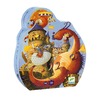 Puzzel - silhouetpuzzel - Djeco Vaillant Et Les Dragons - karton - ridder en draken - 54 puzzelstukken - per stuk