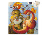 Puzzel - silhouetpuzzel - Djeco Vaillant Et Les Dragons - karton - ridder en draken - 54 puzzelstukken - per stuk