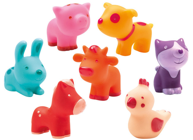 Speelgoed - Djeco Troopo-farm - Soft Boerderijdiertjes - Set Van 7