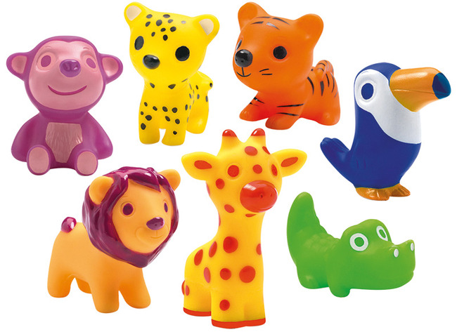 Speelgoed - Djeco Troopo-savana - Soft Junglediertjes - Set Van 7