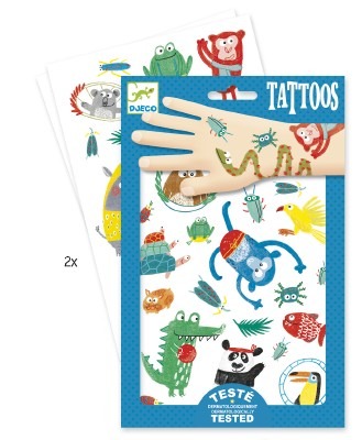 Schmink - Tattoo's - Gekke Dieren - Per Stuk