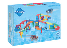 Bouwset - Coblo - Race Track - racebaan - magnetisch - set van 70 assorti