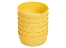 Eetgerei - kommetje - bioplastic - 13 cm - geel - set van 6