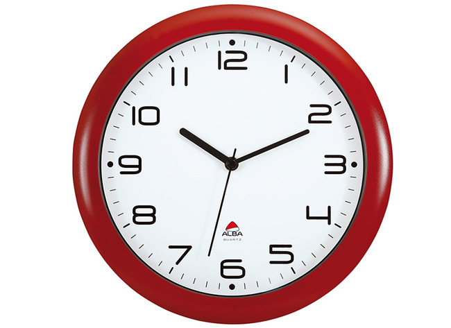Klok - Wandklok - Alba - Stil - Rood - Per Stuk