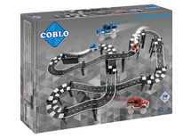 Bouwset - Coblo - zwarte racebaan - magnetisch - set van 70 assorti